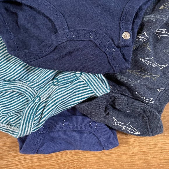 Set of 4 boy's baby bodysuits, blue - Picture 8 of 8